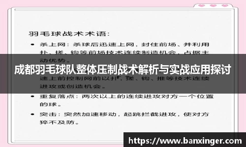 成都羽毛球队整体压制战术解析与实战应用探讨